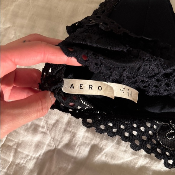 Aeropostale Black Lace Halter Bralette Size S - Picture 5 of 13